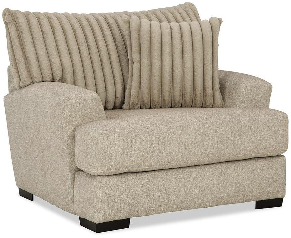 PERSEFONE Light Brown Chenille 48" Wide x 39" Height Chair