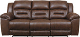 PERSES Coffee Reclining Sofa & Loveseat