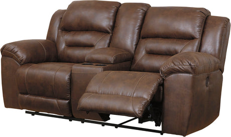 PERSES Coffee Reclining Sofa & Loveseat