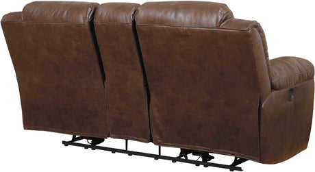 PERSES Coffee 82" Wide Reclining Loveseat