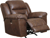 PERSES Coffee 43" Wide Rocker Recliner