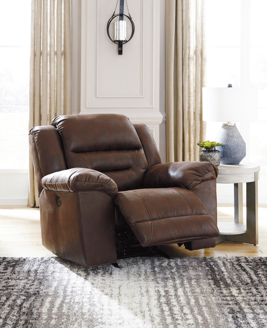 PERSES Coffee 43" Wide Rocker Recliner
