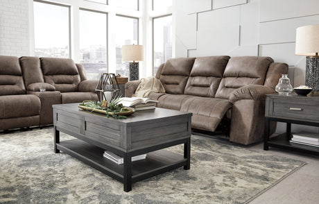 PERSES Oak 93" Wide Reclining Sofa