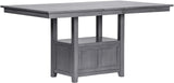 PERUGIA Gray 7 Piece Counter Height Set