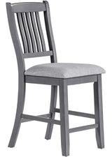 PERUGIA Gray 7 Piece Counter Height Set