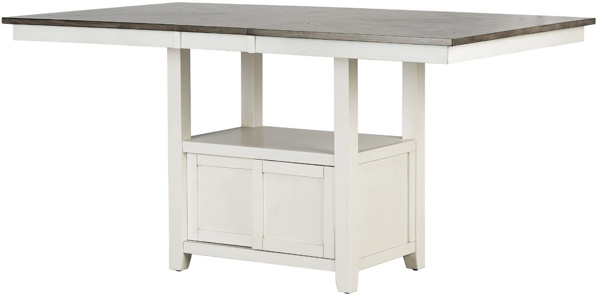 PERUGIA White 7 Piece Counter Height Set