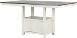 PERUGIA White 7 Piece Counter Height Set