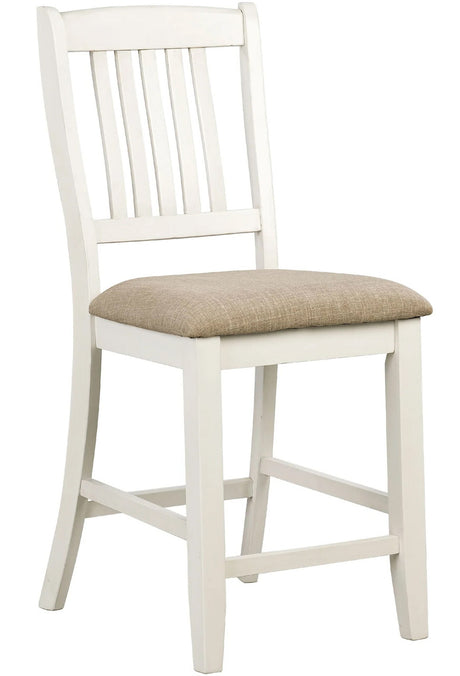 PERUGIA White 7 Piece Counter Height Set