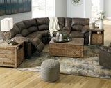 PETERSON Brown 100" Wide Reclining Sectional