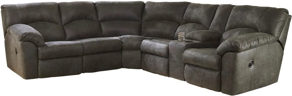 PETERSON Gray 100" Wide Reclining Sectional