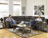 PETERSON Gray 100" Wide Reclining Sectional