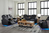 PHANTOM Power Reclining Sofa & Loveseat with LED Lighting