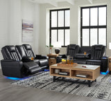 PHANTOM Power Reclining Sofa & Loveseat with LED Lighting