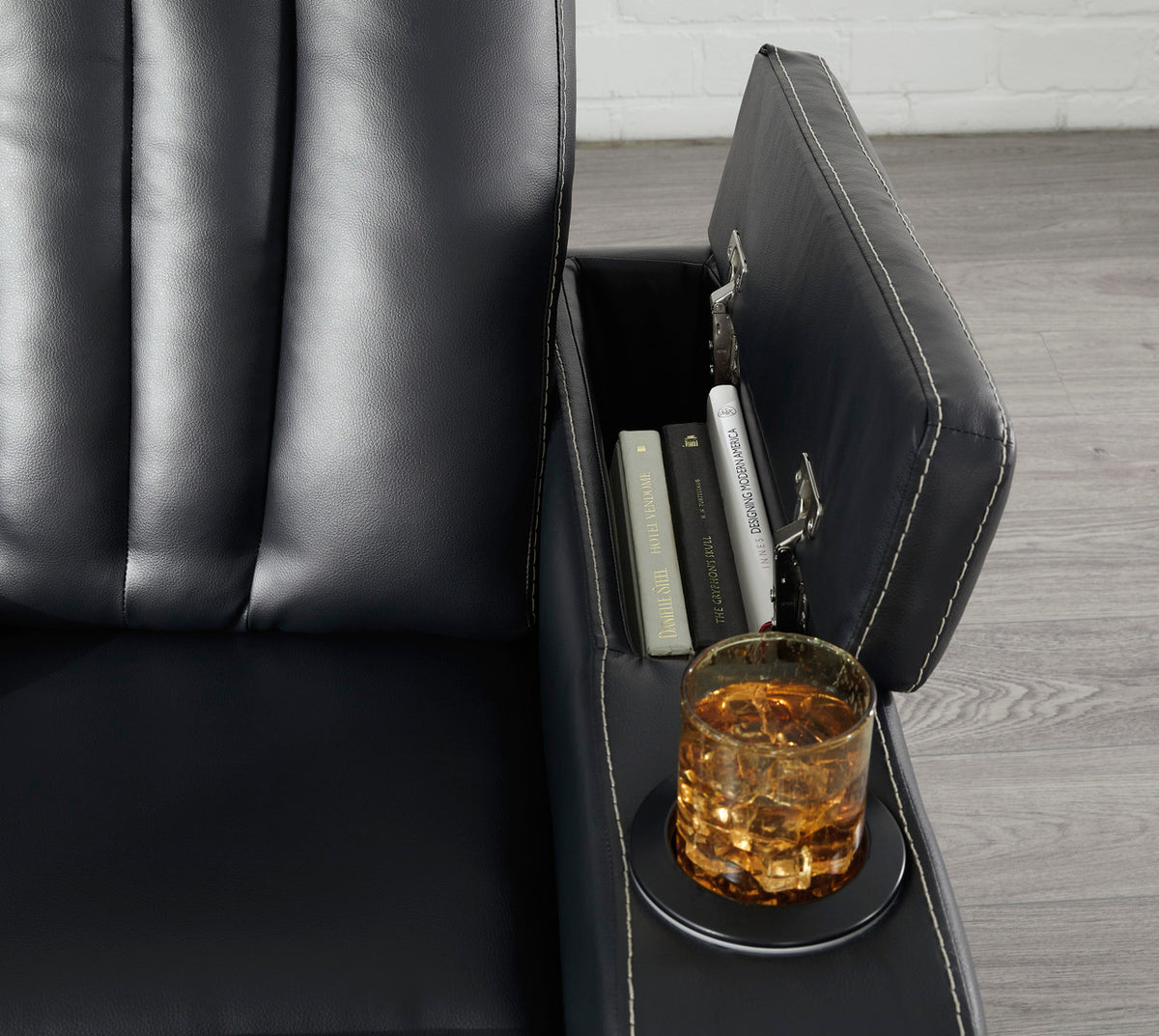PHANTOM Power Reclining Sofa & Loveseat with LED Lighting