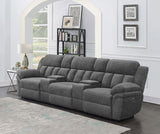 PIREAS Gray Power Chenille 5 Piece Theater Seats