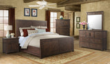 CARRIZO Rustic Cherry Storage Platform Bedroom Set