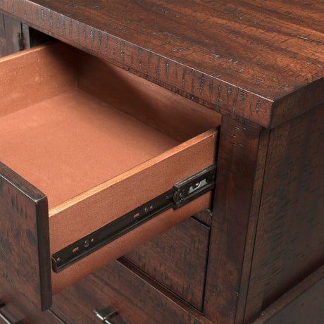CARRIZO Rustic Cherry 38" x 54" Chest with Door Cabinets