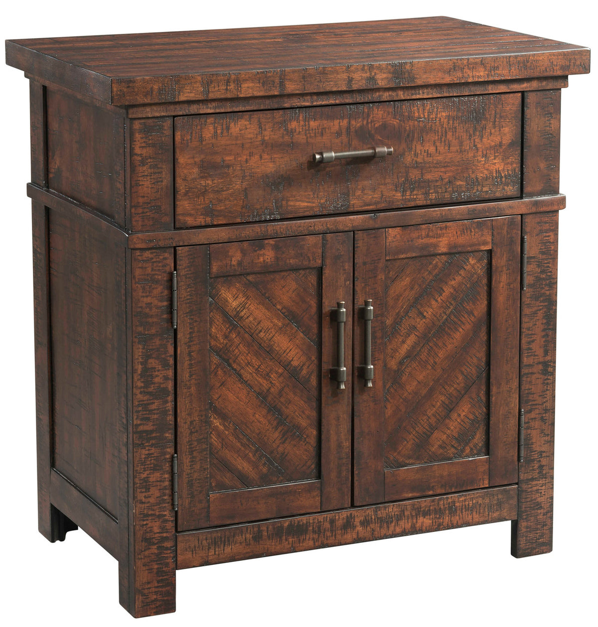 CARRIZO Rustic Cherry Storage Platform Bedroom Set