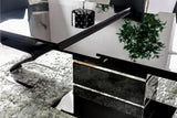 PLEXTON Glossy Black 7 Piece Dining Set