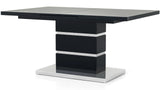 PLEXTON Glossy Black 7 Piece Dining Set