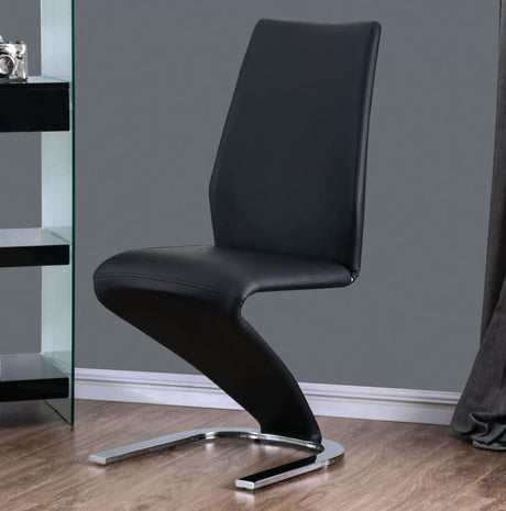 PLEXTON Glossy Black 7 Piece Dining Set