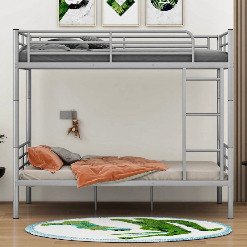POLUX Silver Twin over Twin Platform Bunkbed