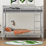 POLUX Silver Twin over Twin Platform Bunkbed
