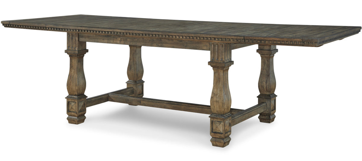 POMONA Brown 11 Piece Dining Set with Extension