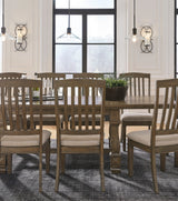 POMONA Brown 9 Piece Dining Set with Extension