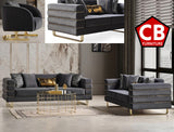 PORTOFINO Gray Luxury Livingroom Set