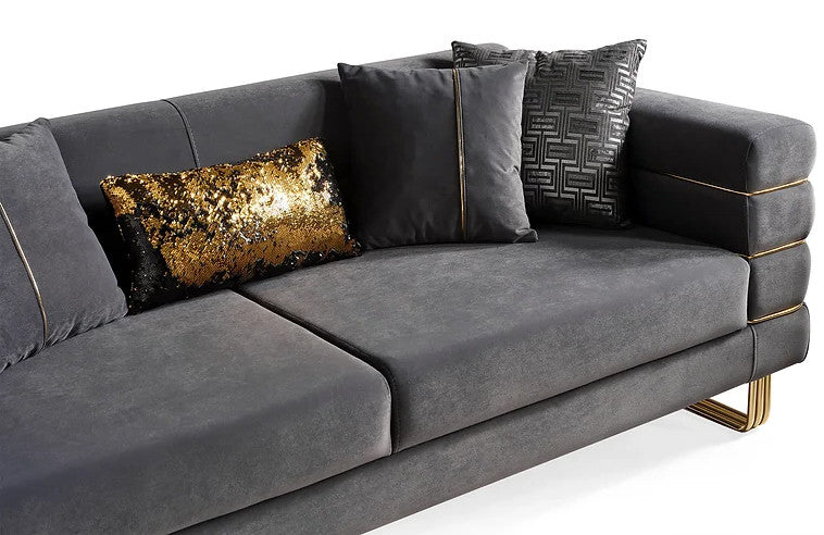 PORTOFINO Gray Luxury Livingroom Set