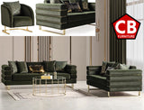PORTOFINO Olive Green Luxury Livingroom Set