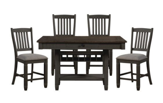PORTSVILLE Black 5 Piece Counter Set