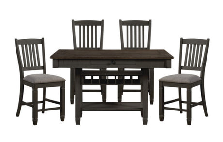 PORTSVILLE Black 5 Piece Counter Set