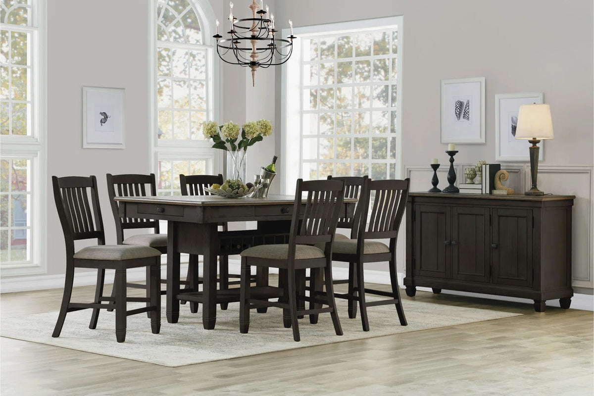 PORTSVILLE Black 5 Piece Counter Set