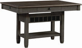 PORTSVILLE Black 60" Wide x 40" Depth Counter Height Table