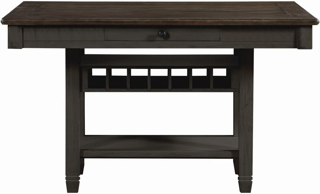 PORTSVILLE Black 60" Wide x 40" Depth Counter Height Table