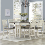PORTSVILLE White 7 Piece Counter Set