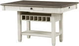 PORTSVILLE White 7 Piece Counter Set