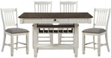PORTSVILLE White 7 Piece Counter Set