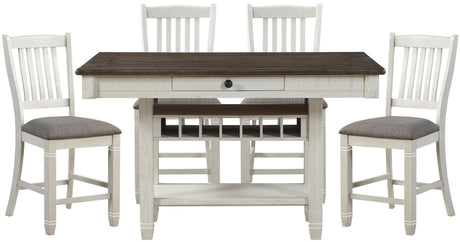 PORTSVILLE White 7 Piece Counter Set