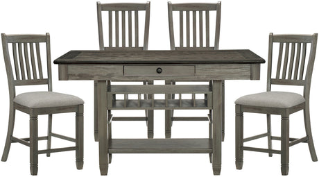 PORTSVILLE Gray 7 Piece Counter Set