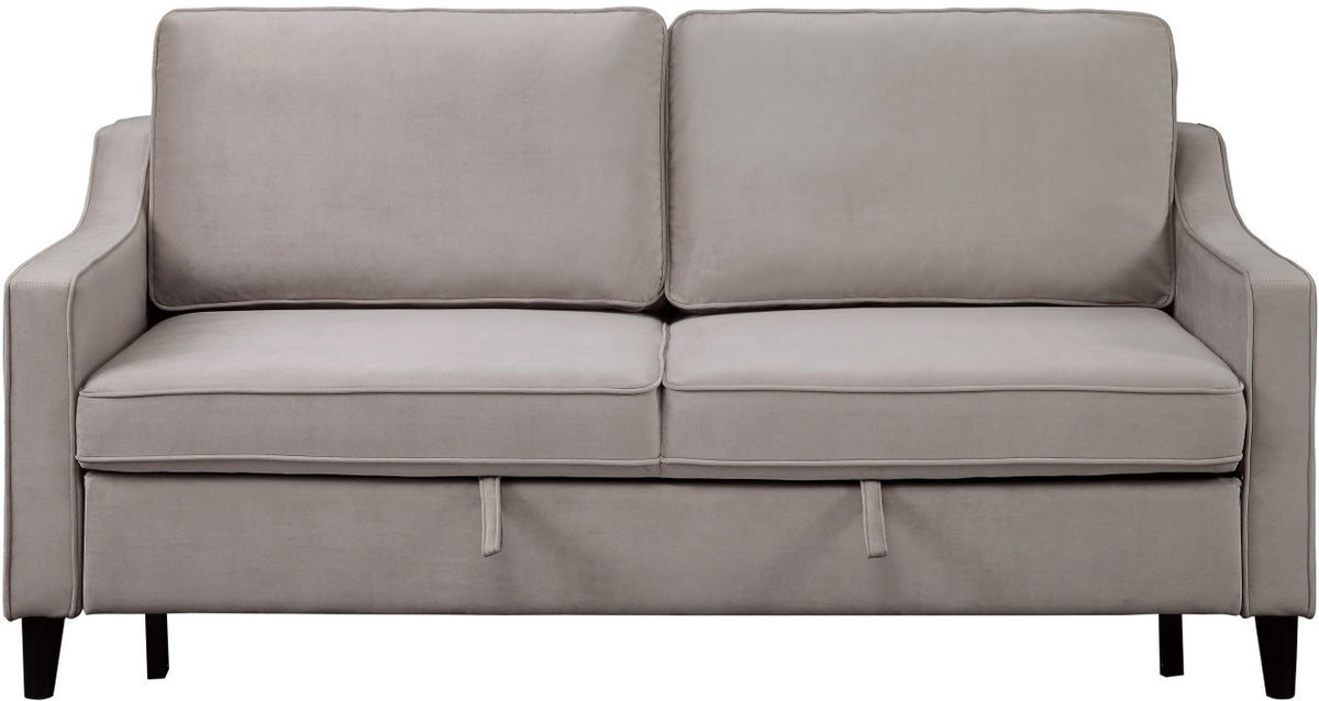 PRAISER Cobblestone Velvet 72" Wide Sofa Sleeper