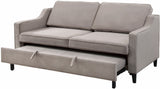PRAISER Cobblestone Velvet 72" Wide Sofa Sleeper