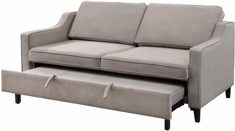 PRAISER Cobblestone Velvet 72" Wide Sofa Sleeper