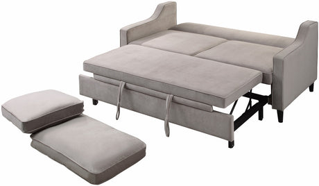 PRAISER Cobblestone Velvet 72" Wide Sofa Sleeper