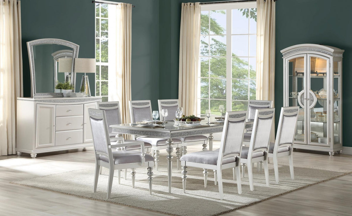 PRECIOUS Platinum 9 Piece Dining Set