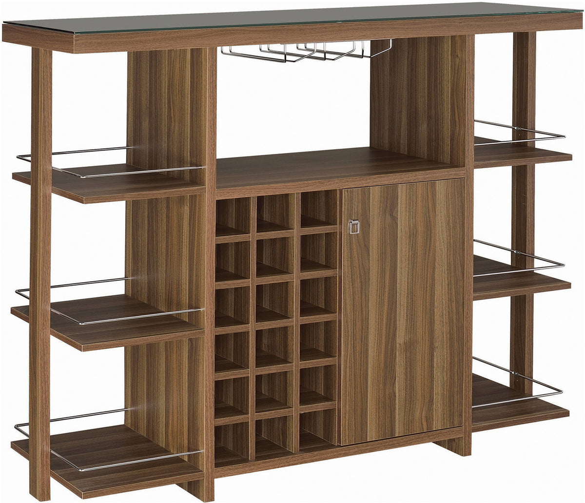 PREISY 54" Wide Bar Unit with Storage