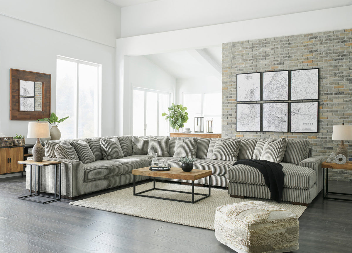 PREZZA Gray 174" Wide Modular Sectional