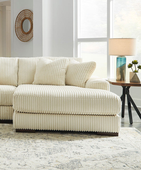 PREZZA Ivory 139" Wide Double Chaise Modular Sectional